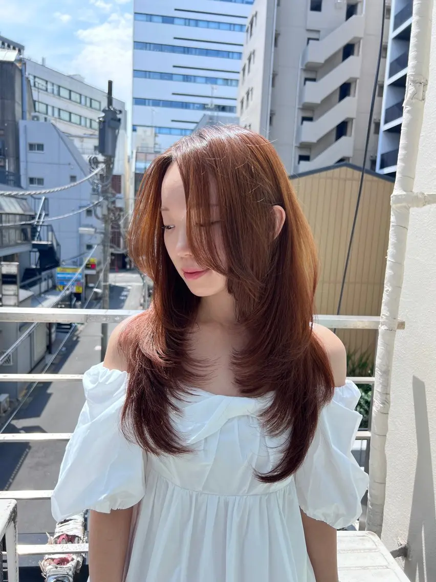 ロング レイヤーカット カット ヘアカラー トリートメント 渋谷レイヤーカット❌ 縮毛矯正専門/武田涼のヘアスタイル