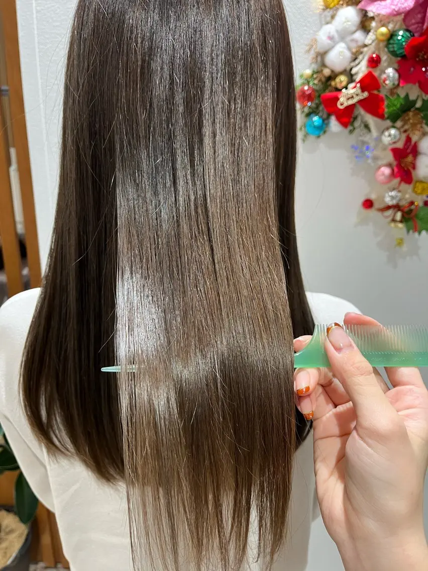 ロング カラー アッシュ 透明感カラー 小顔似合わせカット/ レイヤー/mai‪のヘアスタイル