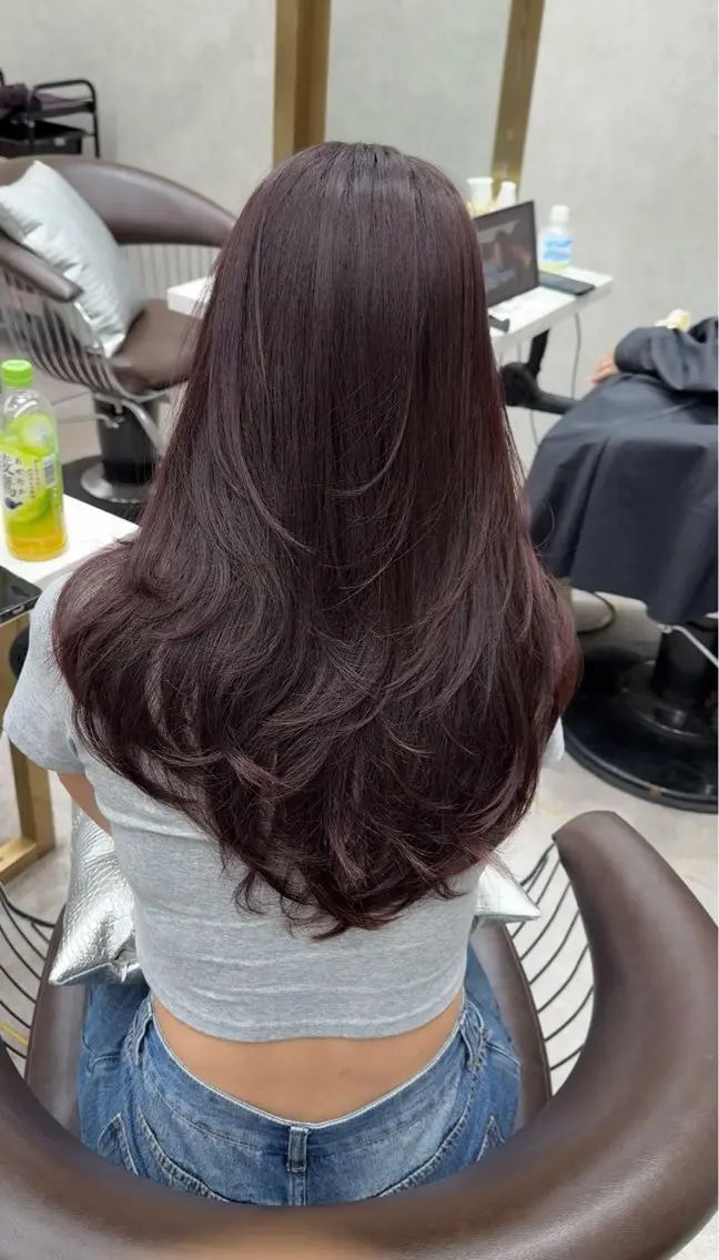 ロング カラー カット ヘアカラー レイヤーダブルカラー KYONのヘアスタイル