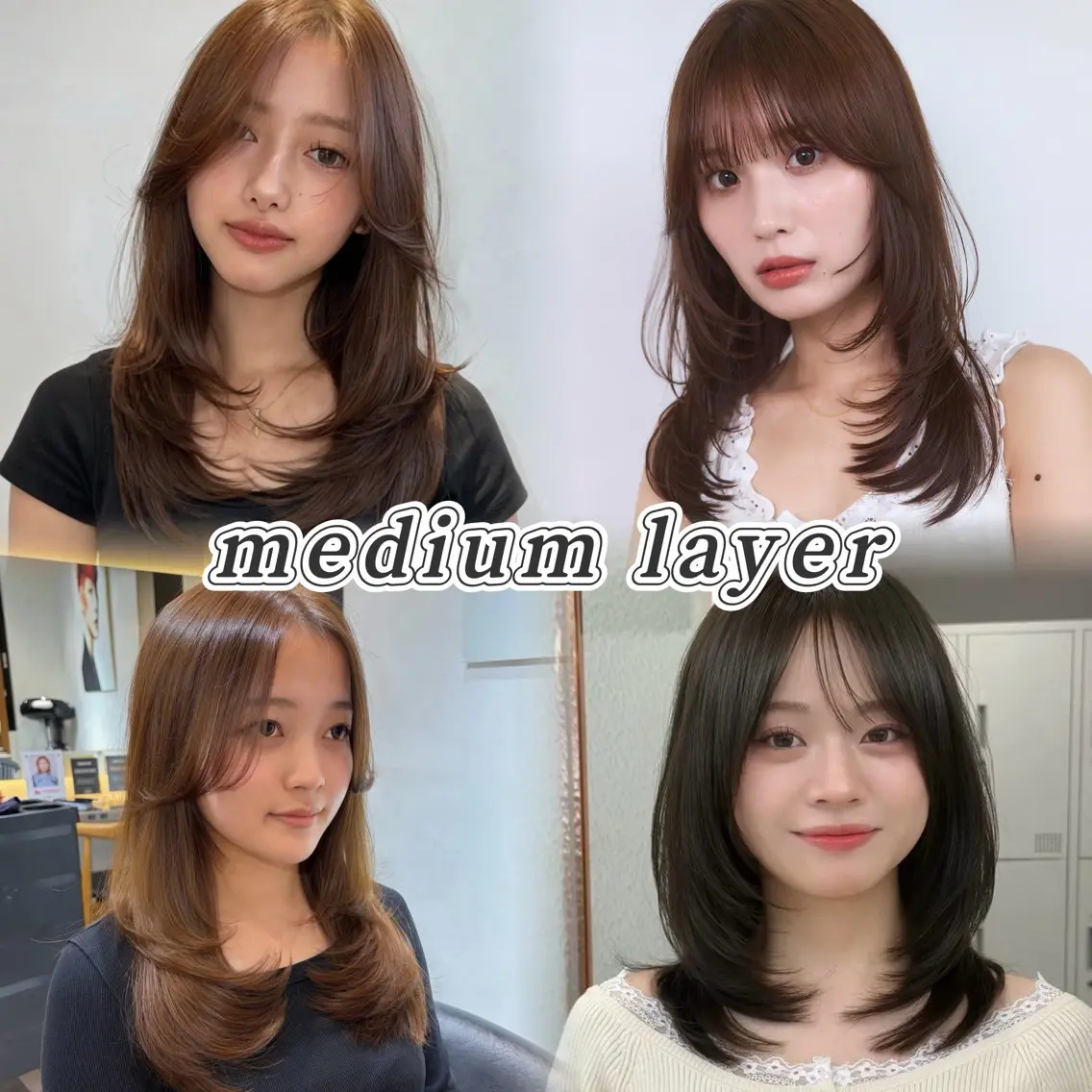 ミディアム カラー カット ヘアカラー トリートメント レイヤー/透明感 カラー/⭐️チャンのヘアスタイル