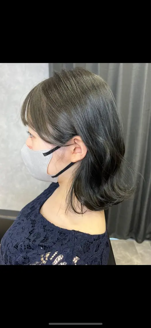ロング カラー ヘアアレンジ hiiko顔まわり カットのヘアスタイル