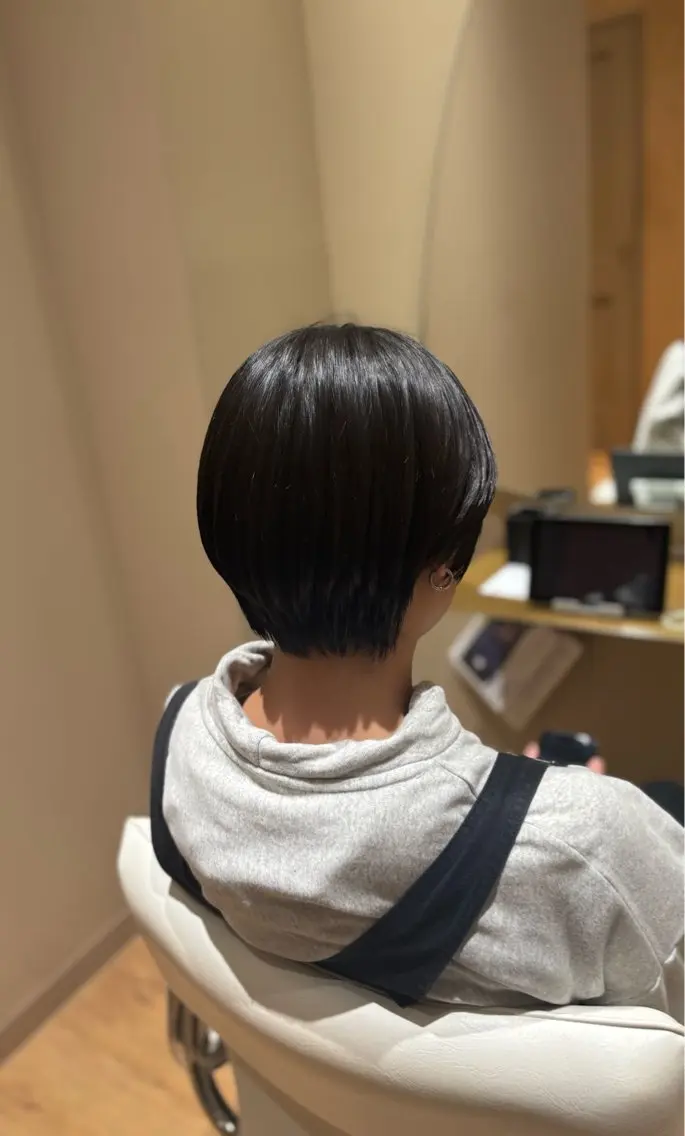 ショート ハンサムショート ショートヘア カット 中島愛佳🐥⸒⸒ 縮毛矯正/艶髪カラーのヘアスタイル