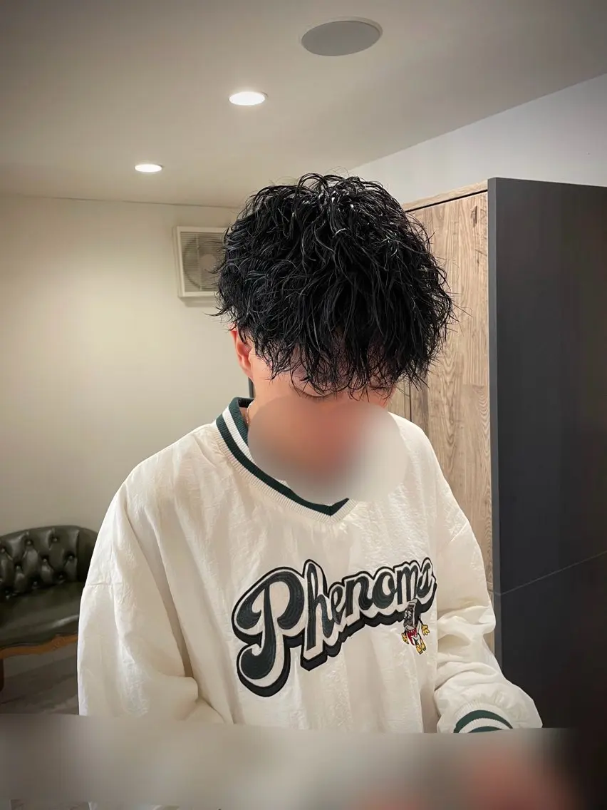 ミディアム パーマ メンズ カット パーマ トリートメント ヘアセット 🌟30代~50代の お客様も大歓迎/竹井のヘアスタイル