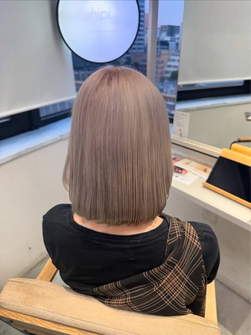 ミディアム ヘアカラー ai 梅田/暖色カラーのヘアスタイル