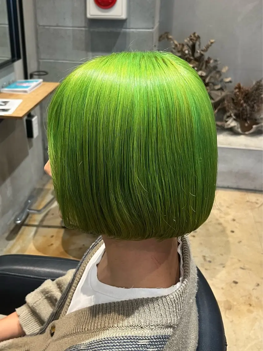 カラー ブリーチ カット ヘアカラー トリートメント みわ/博多 ブリーチ/メンズヘアのヘアスタイル