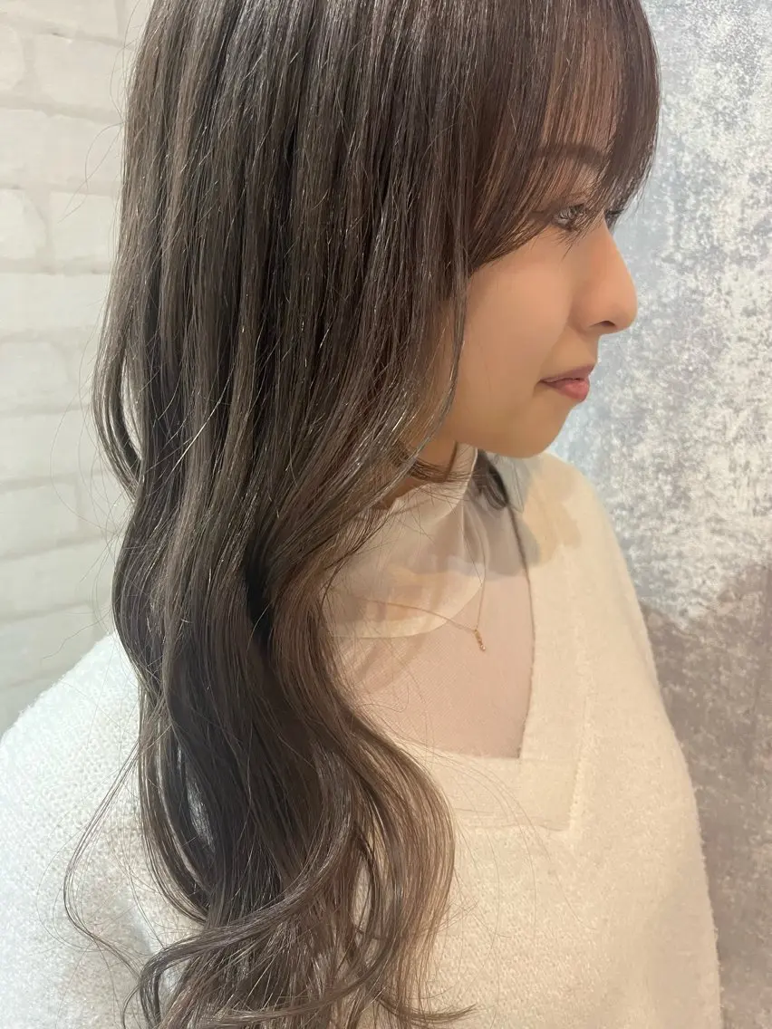 セミロング カラー ヘアカラー トリートメント nao🎀zina 透明感/艶髪のヘアスタイル