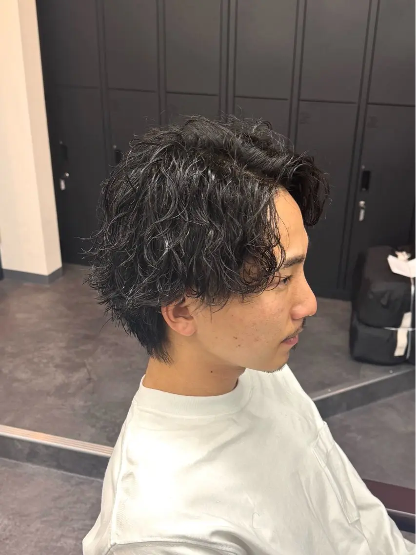 パーマ メンズ 波巻きパーマ 柏メンズカットパーマ NO.1タイチのヘアスタイル