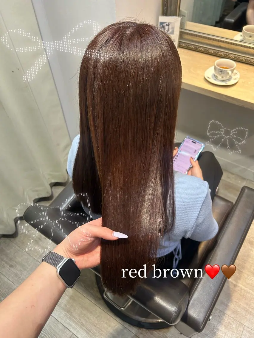 ロング カラー ヘアカラー lutia新宿 Rinaのヘアスタイル
