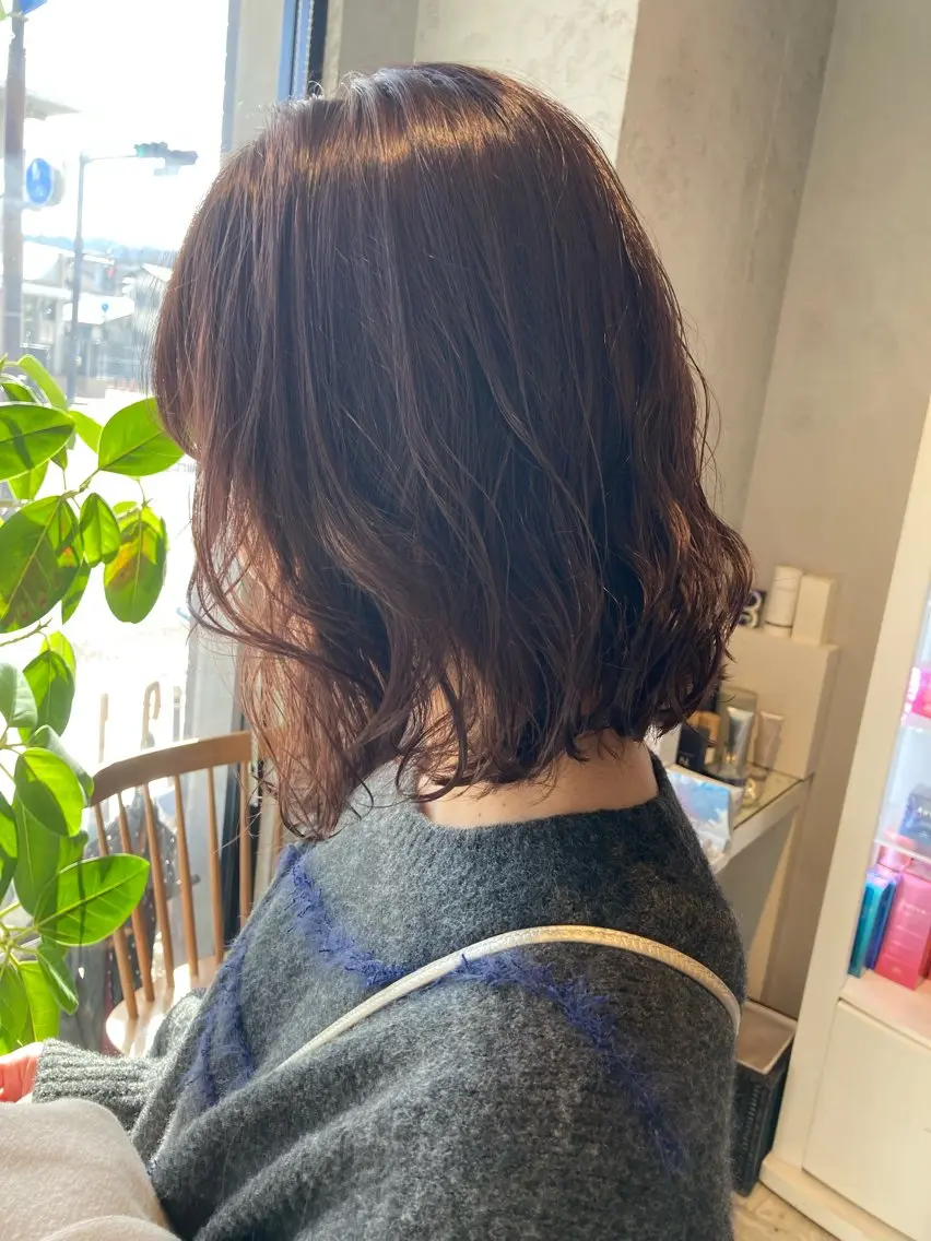 ミディアム パーマ カット パーマ 🎀大人女性の為の ニュアンスヘア🎀のヘアスタイル
