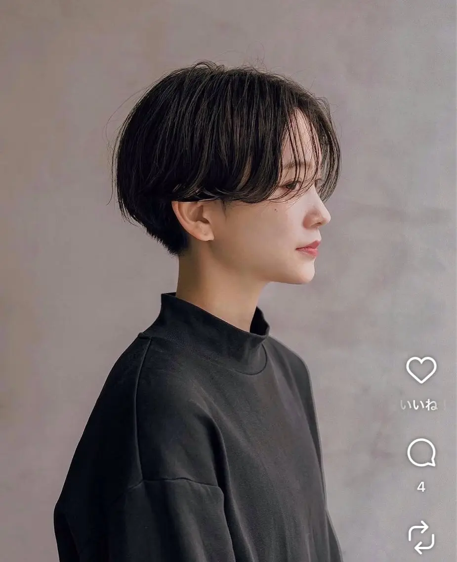 ショート カットモデル ヨネダのヘアスタイル