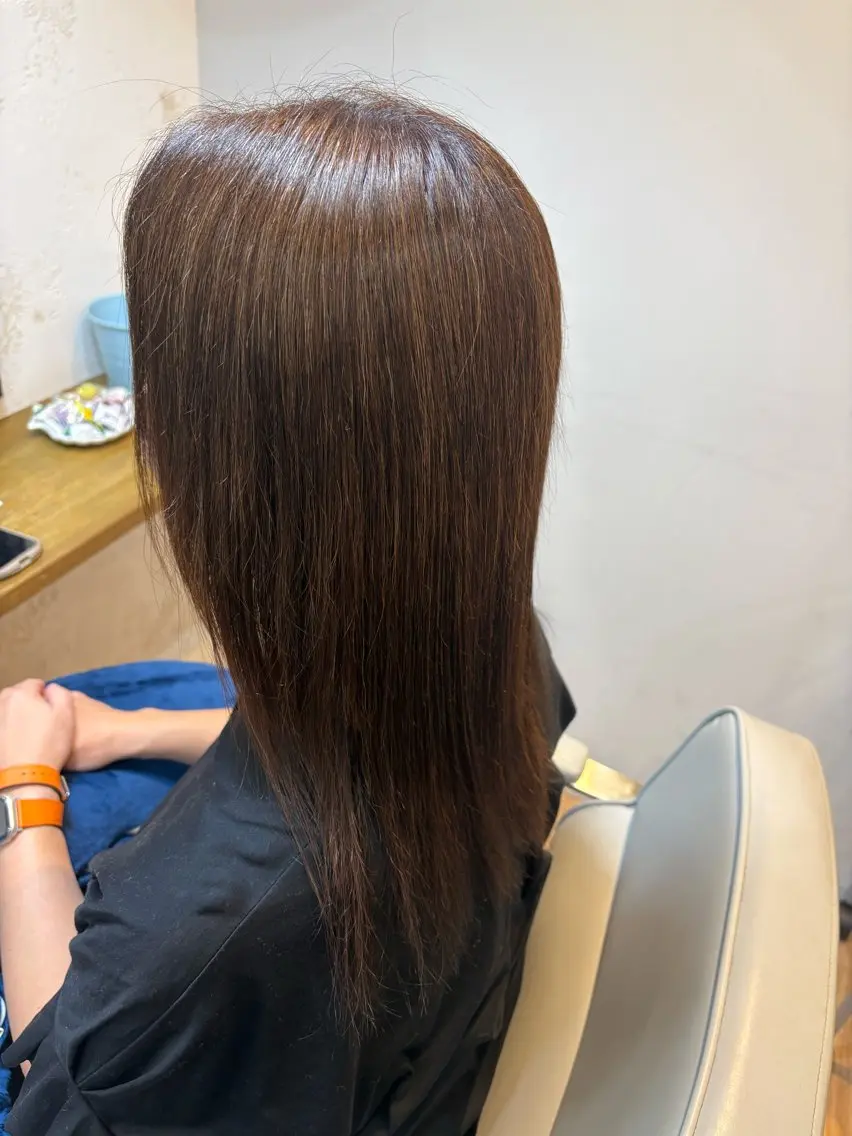 ミディアム ヘアカラー 韓国ヘアー🇰🇷 MIWAのヘアスタイル