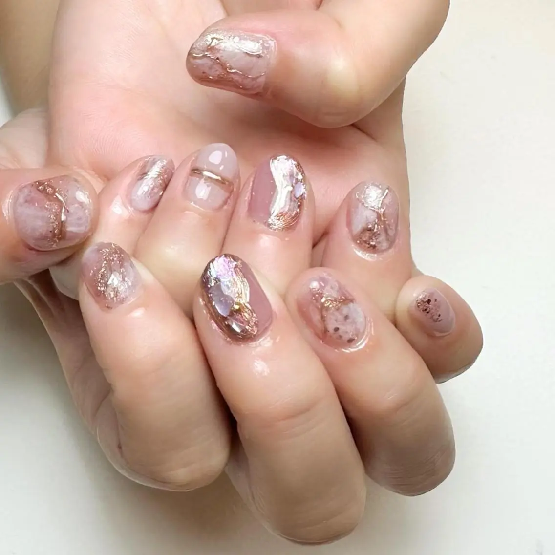 ネイル ニュアンスネイル ピンク ハンドネイル ameria meguのネイルデザイン