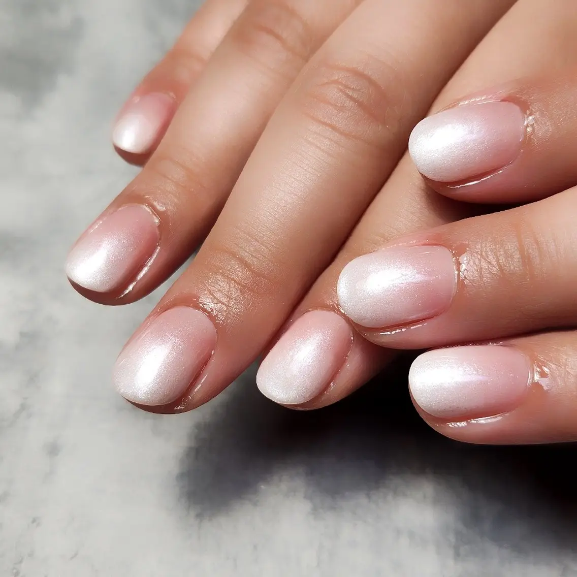 ネイル グラデーション キラキラネイル ラメ(グリッター) シンプルネイル ホワイト ハンドネイル 個人サロン saltnailのネイルデザイン