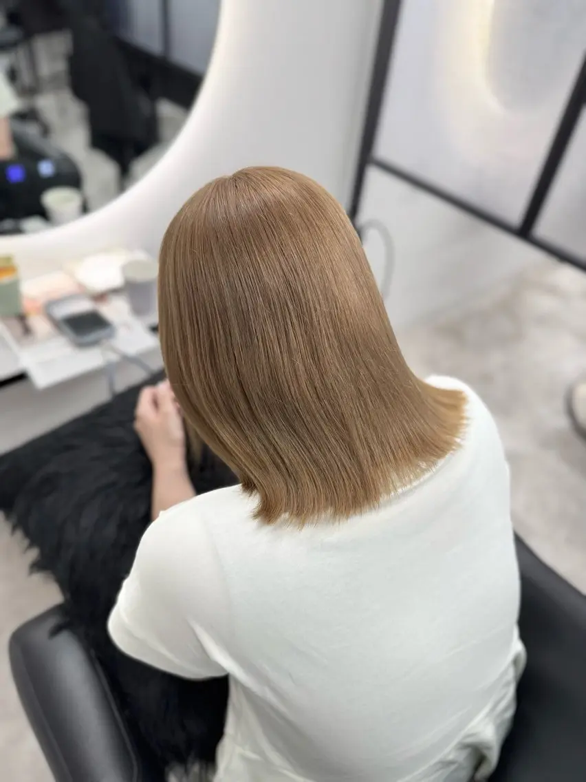 ミディアム カット ヘアカラー トリートメント ✨Noto ミルクティー特化✨のヘアスタイル