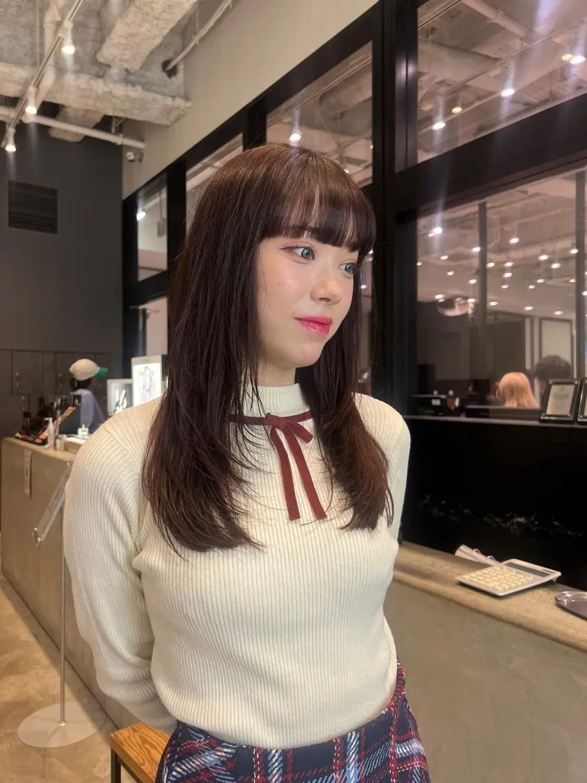 【2番人気♪】似合わせカット💇♀️+低ダメージカラー+超音波スチームTOKIO トリートメント💓💓の写真
