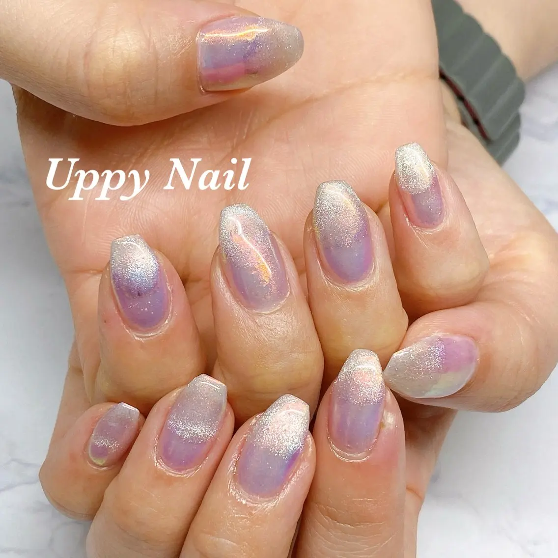 ネイル オーロラネイル ハンドネイル Uppy Nail ukyoのネイルデザイン