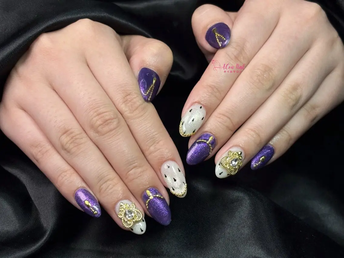 ネイル 桜ネイル 長さ出し フラワーネイル フレンチネイル ジェルネイル ハンドネイル ACon NailSalonのネイルデザイン