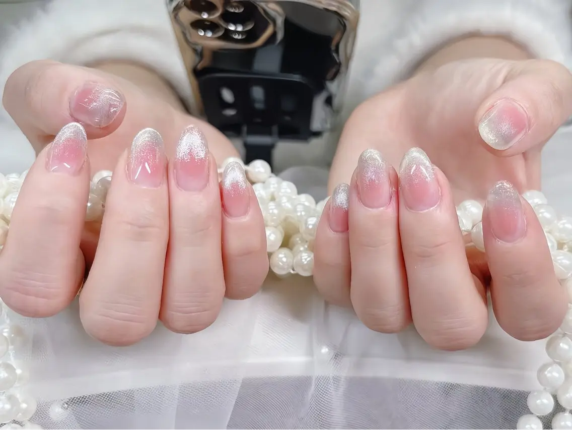 ネイル 長さ出し ジェルネイル 韓国ネイル マグネットネイル 持ち込み ハンドネイル EGAO NAIL 錦糸町店のネイルデザイン