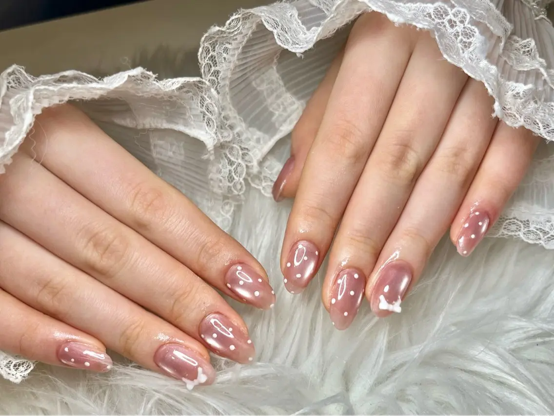 ネイル 持ち込み リボン ハンドネイル NailSalon Moa_Ayakaのネイルデザイン