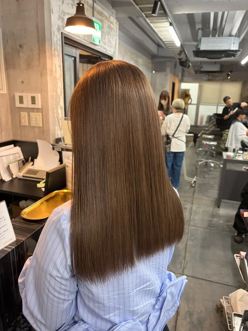 セミロング カラー 町田 翔太のヘアスタイル