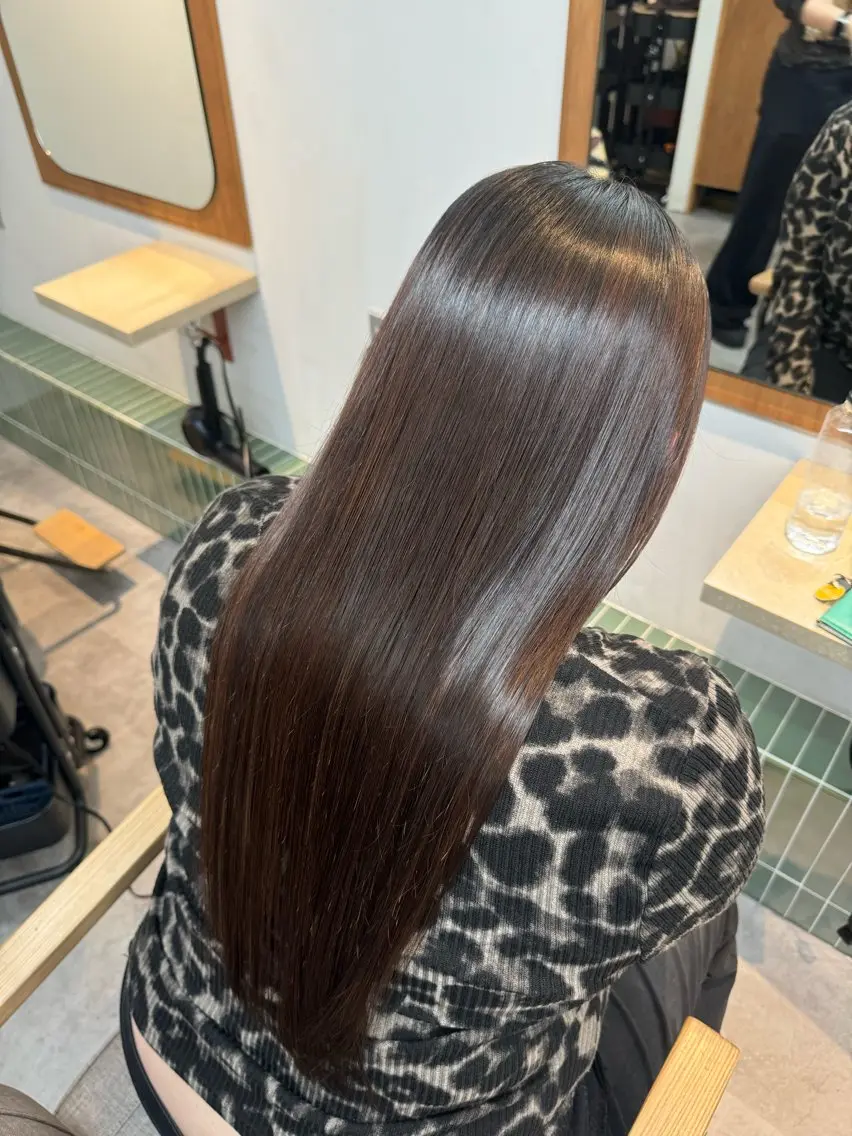 ロング 縮毛矯正 トリートメント 松田 じゅりなのヘアスタイル
