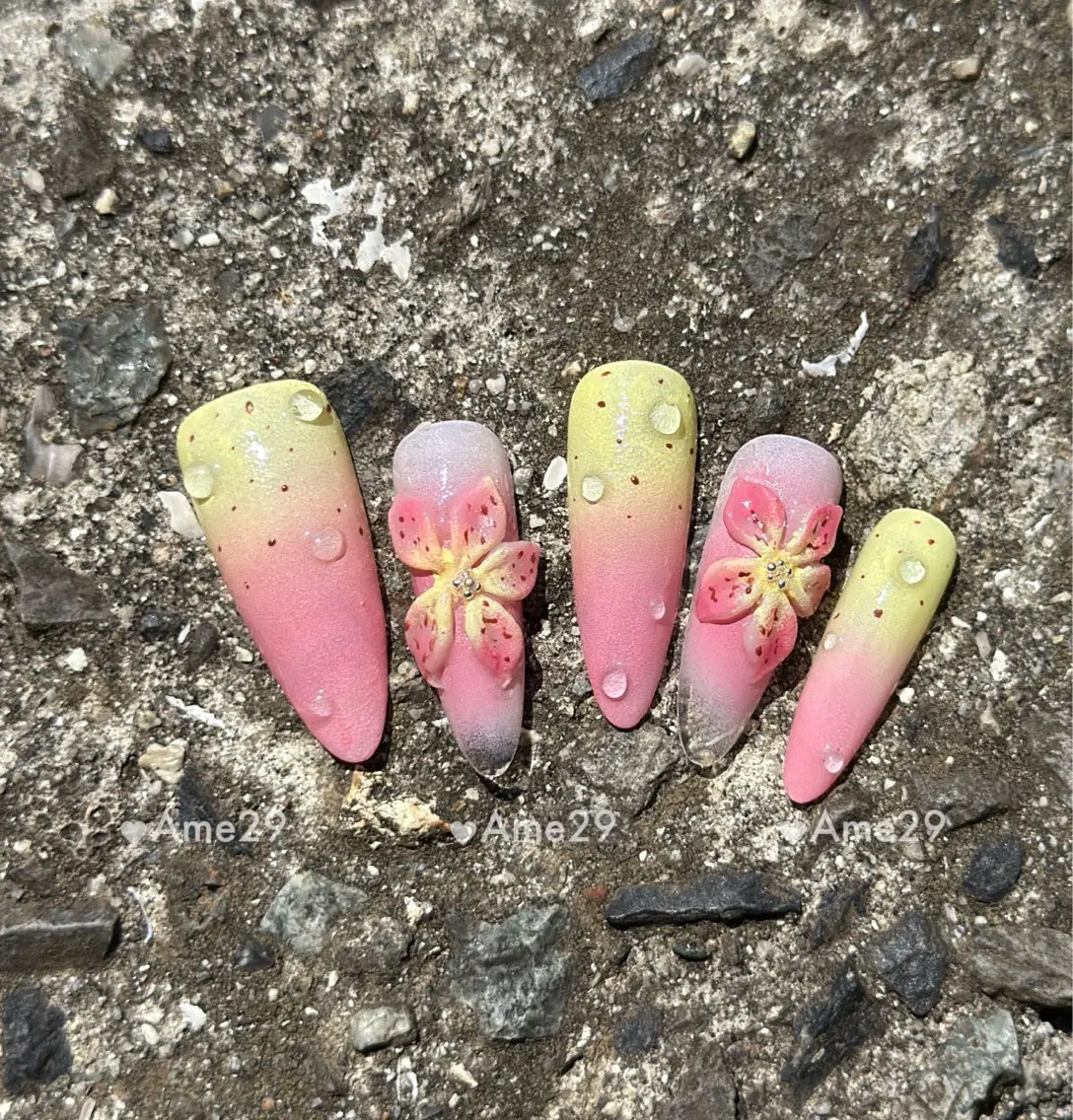 ネイル 長さ出し ネイルチップ AME29 Nail ネイルサロンのネイルデザイン