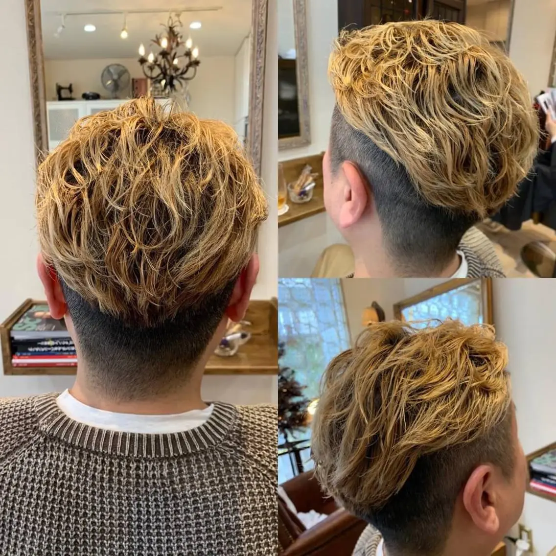 ショート カラー パーマ メンズ 佐藤 俊夫のヘアスタイル