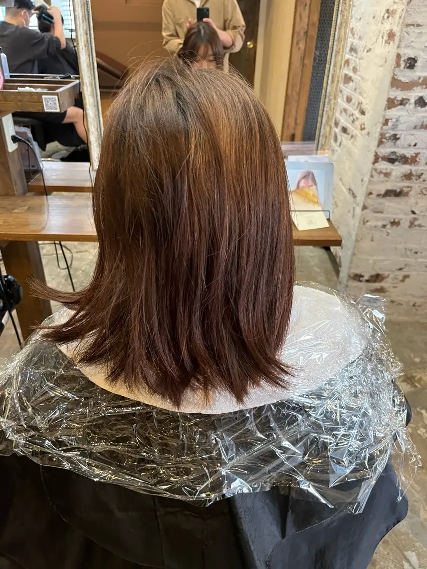 セミロング 水谷 竜也のヘアスタイル