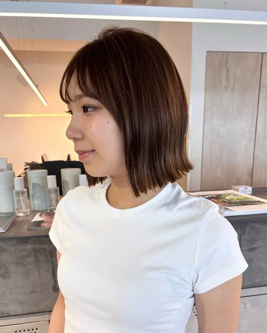 ショート カラー カット ヘアカラー 🤍山本千尋 /ボブ/パーマ🤍のヘアスタイル