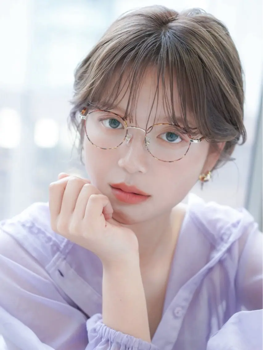 ショート カラー ヘアアレンジ 透明感カラー ショートヘア ivybyCIEL 女性専用サロンのヘアスタイル