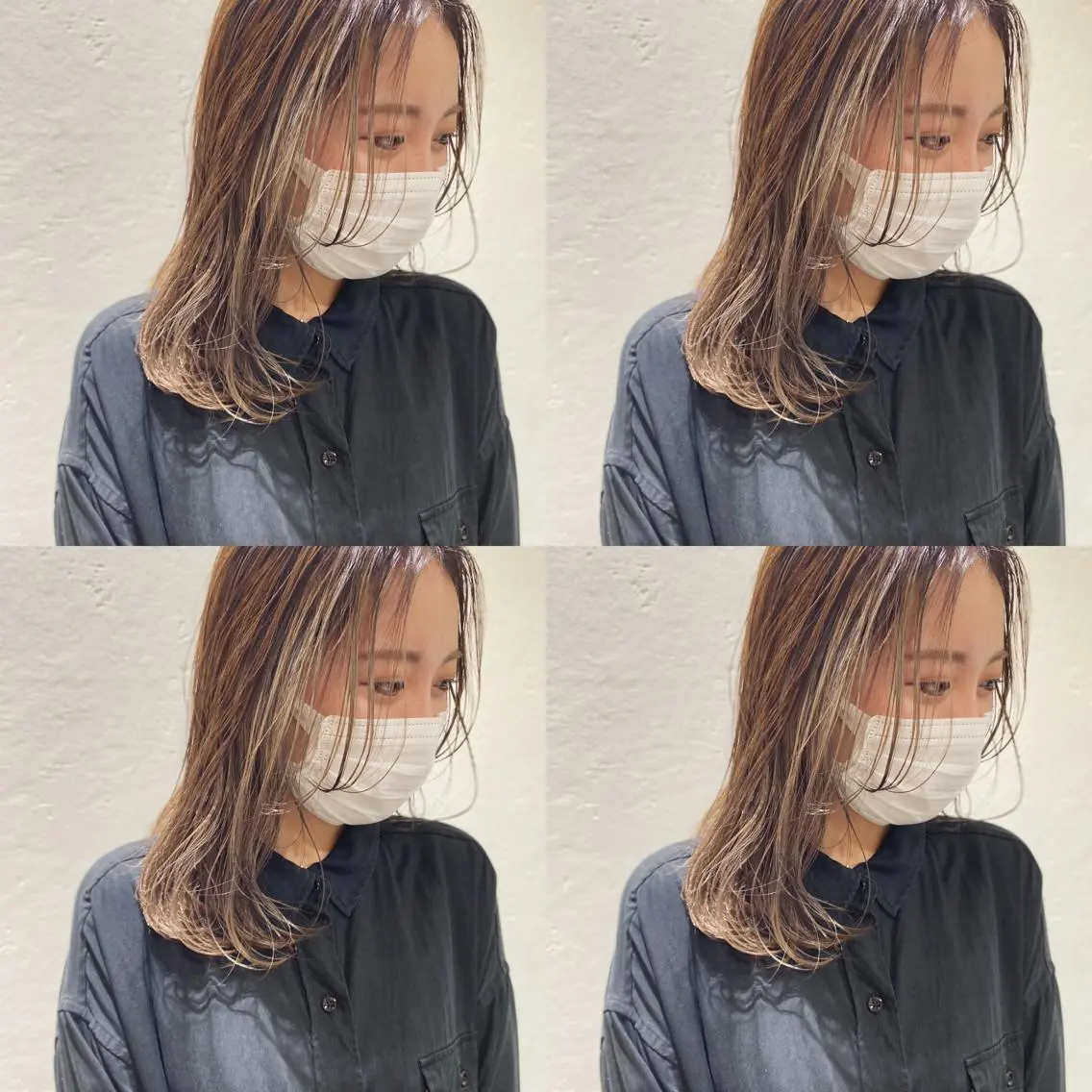セミロング パーマ ヘアアレンジ ミストバング 竹内啓太 ボブのヘアスタイル