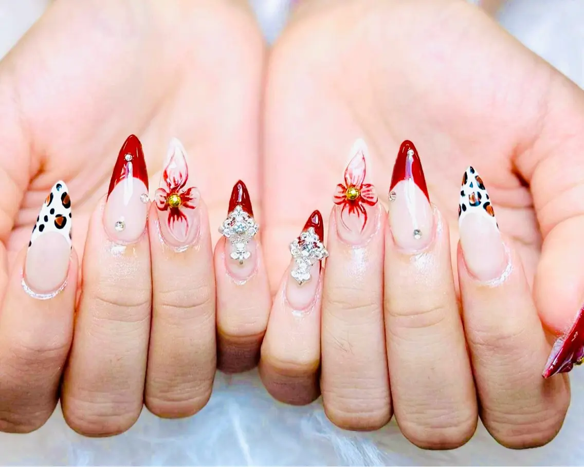ネイル チークネイル 長さ出し フラッシュネイル フレンチネイル グラデーション ハンドネイル AN NAIL SALONのネイルデザイン
