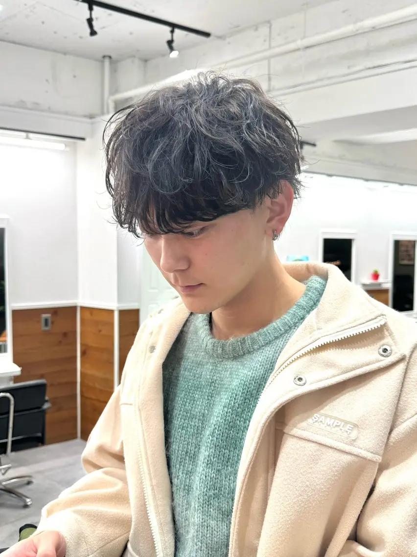 【🍀5月限定価格🍀】シャドウパーマ+メンズカット+トリートメント(👑人気No1クーポン)の写真