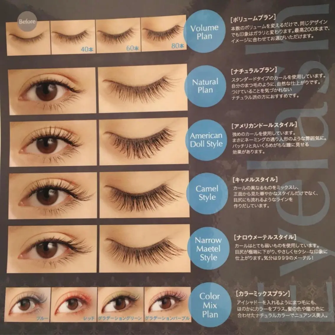 マツエク・マツパ 平田 真菜のマツエク・マツパデザイン