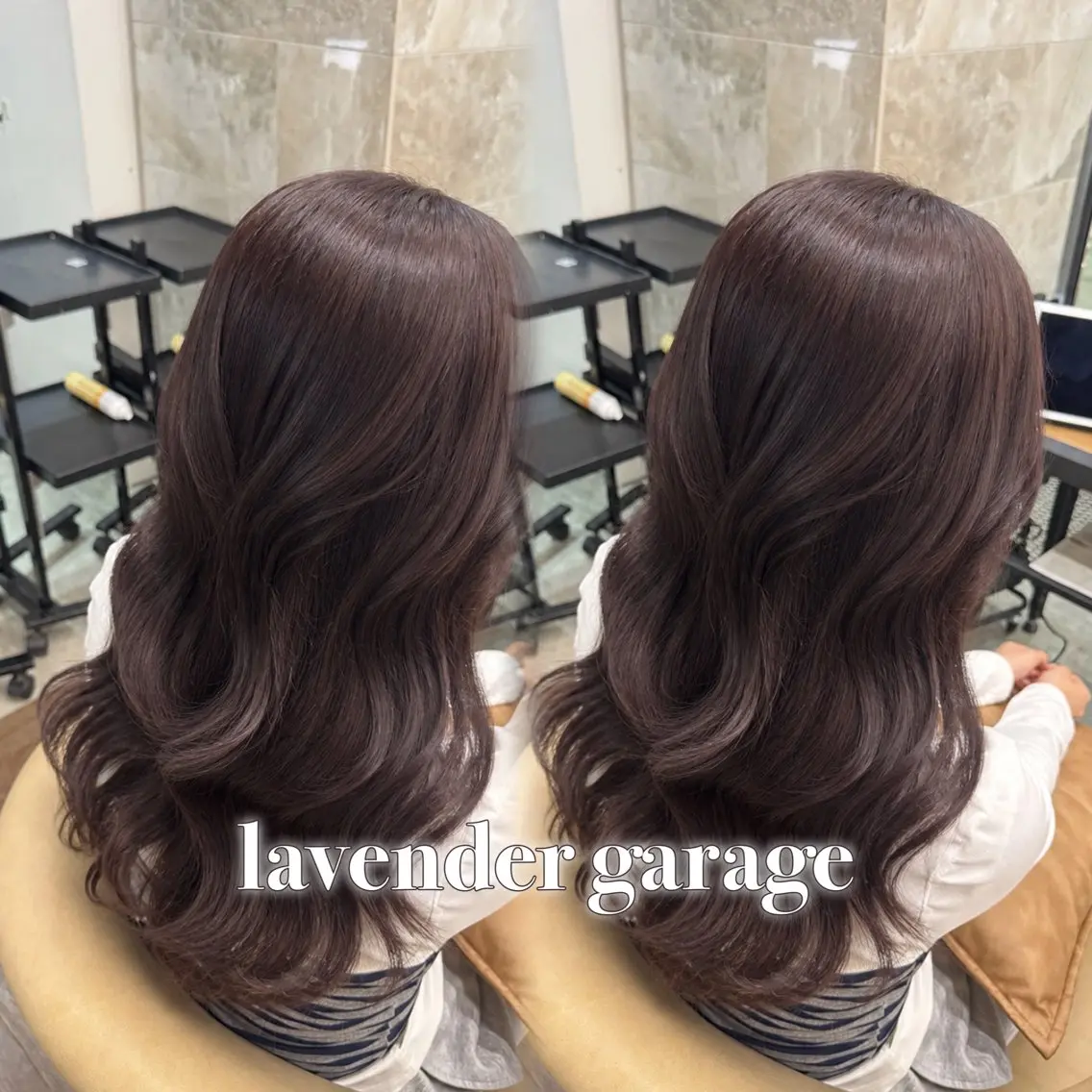 ロング カラー 透明感カラー グレージュ ラベンダーカラー ラベンダーグレージュ ラベンダーグレー ヘアカラー 【サラツヤ縮毛矯正✨ 】こころのヘアスタイル