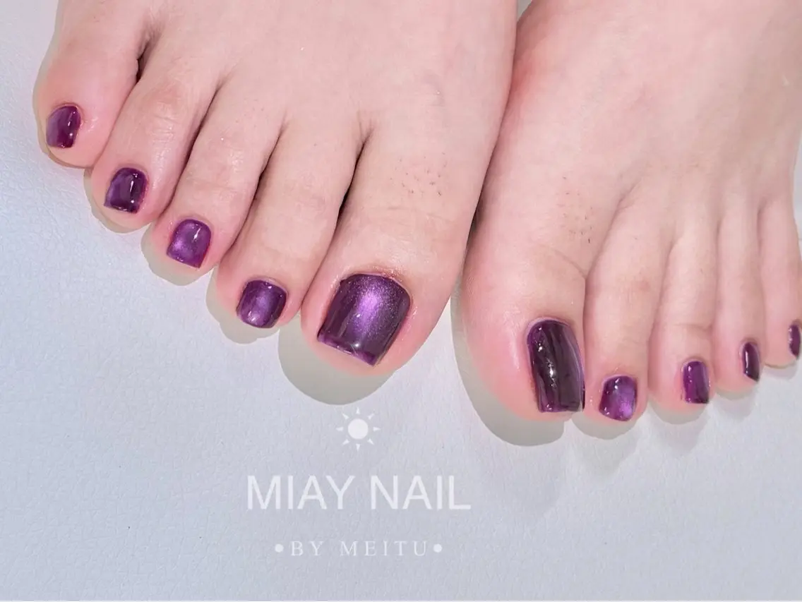 ネイル フットネイル 💜MIYA NAIL鶴見店のネイルデザイン