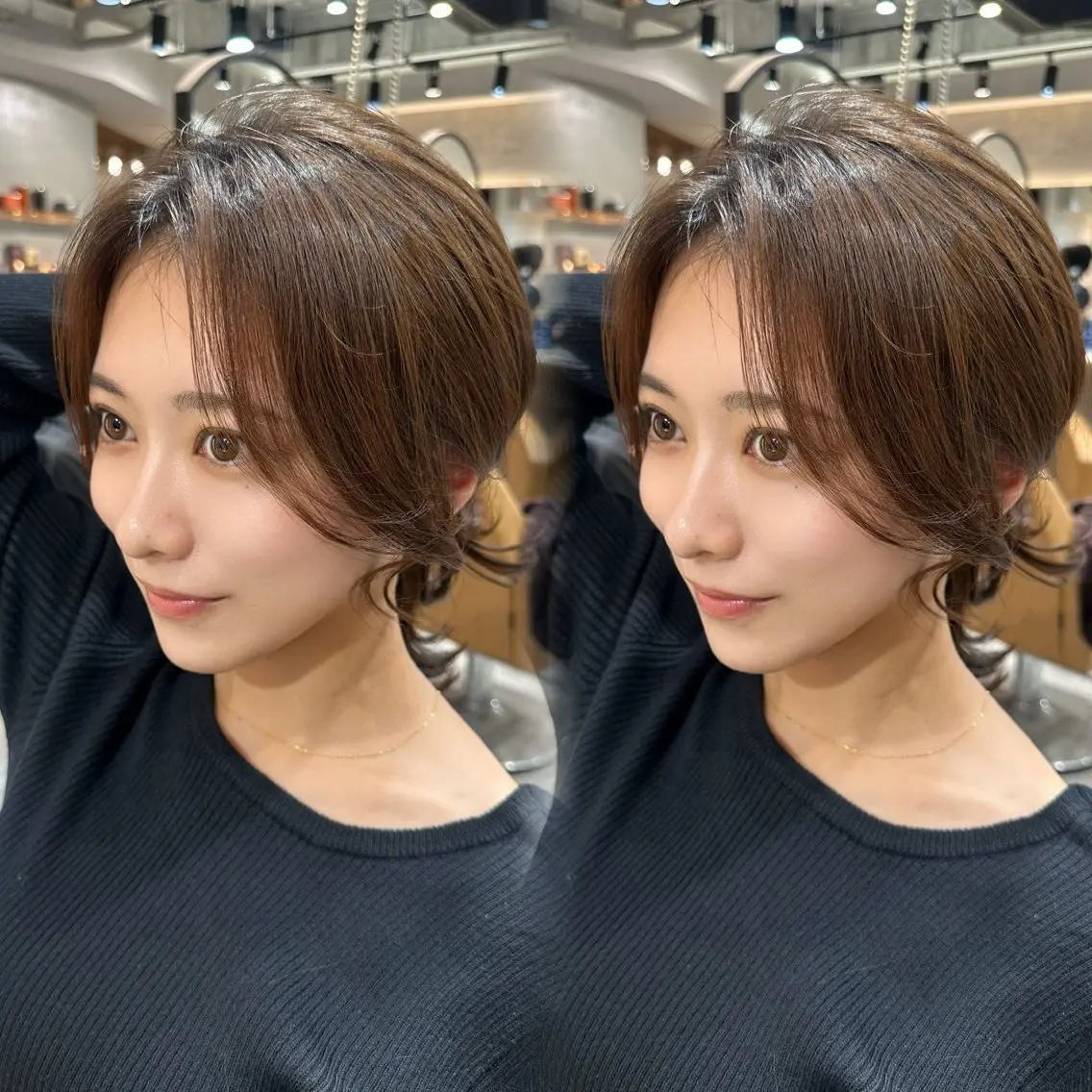 セミロング 顔まわりレイヤー 顔周りカット 韓国風ヘア レイヤーカット サイドバング カット ヘアカラー トリートメント ヘアセット 銀座副店長/レイヤー /髪質改善/田島のヘアスタイル