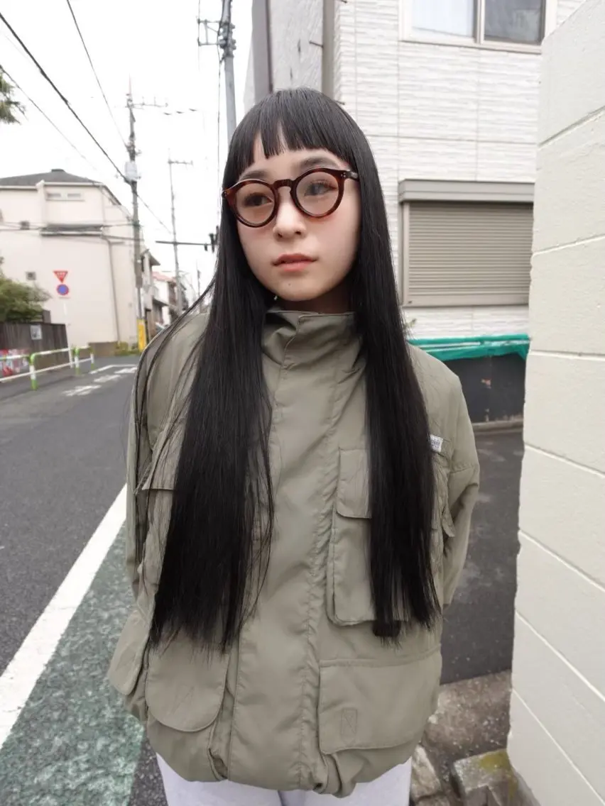 セミロング カラー パーマ セミロングパーマ アッシュ バレイヤージュ ベージュカラー ブリーチ CEINE loqのヘアスタイル