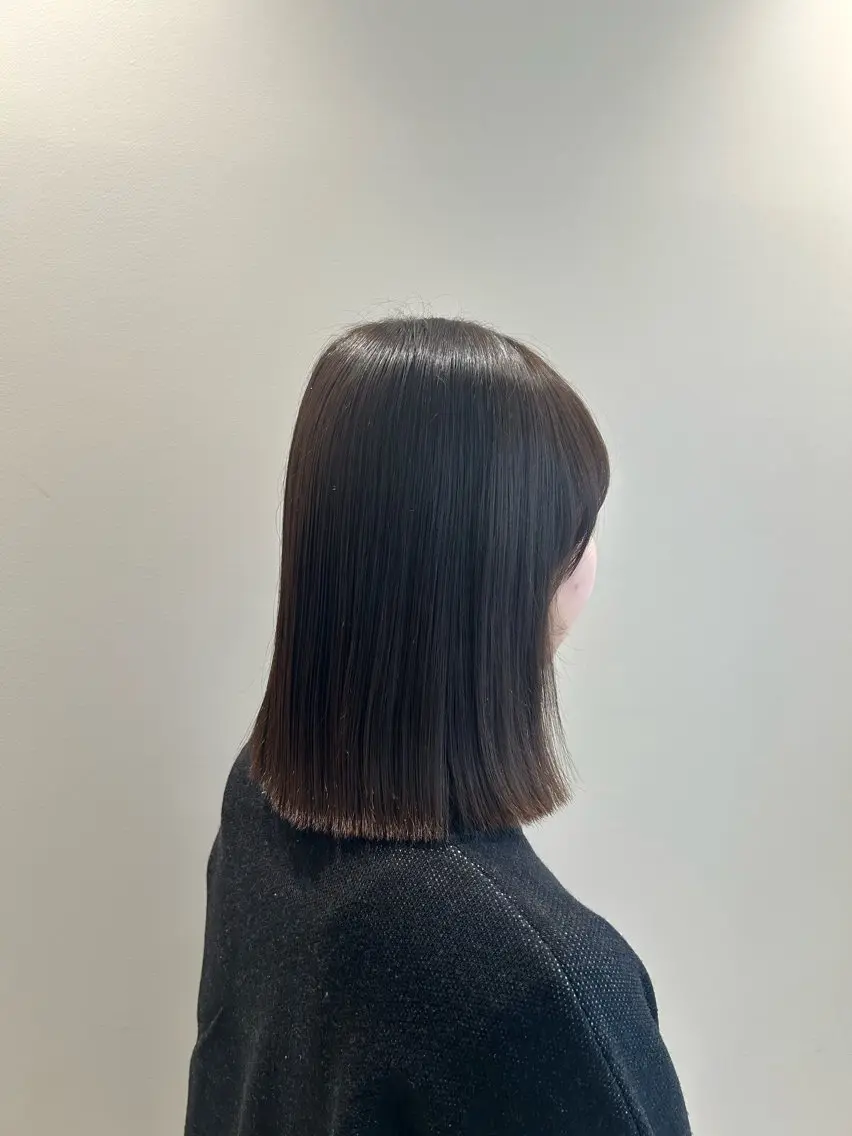セミロング パーマ 縮毛矯正 ヘアーズギャラリー 山本愛華のヘアスタイル