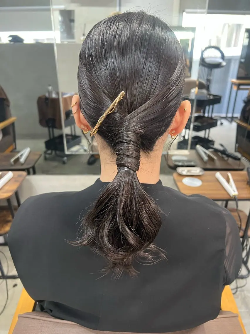ヘアアレンジ 結婚式・ブライダル ボブ ヘアセット YUI ハイトーンカラーのヘアスタイル