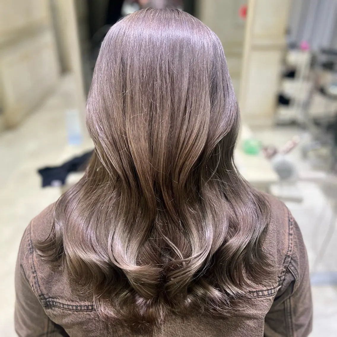 セミロング ヘアカラー トリートメント 💖ダブルカラー/ ケアカラー/レナ💖のヘアスタイル