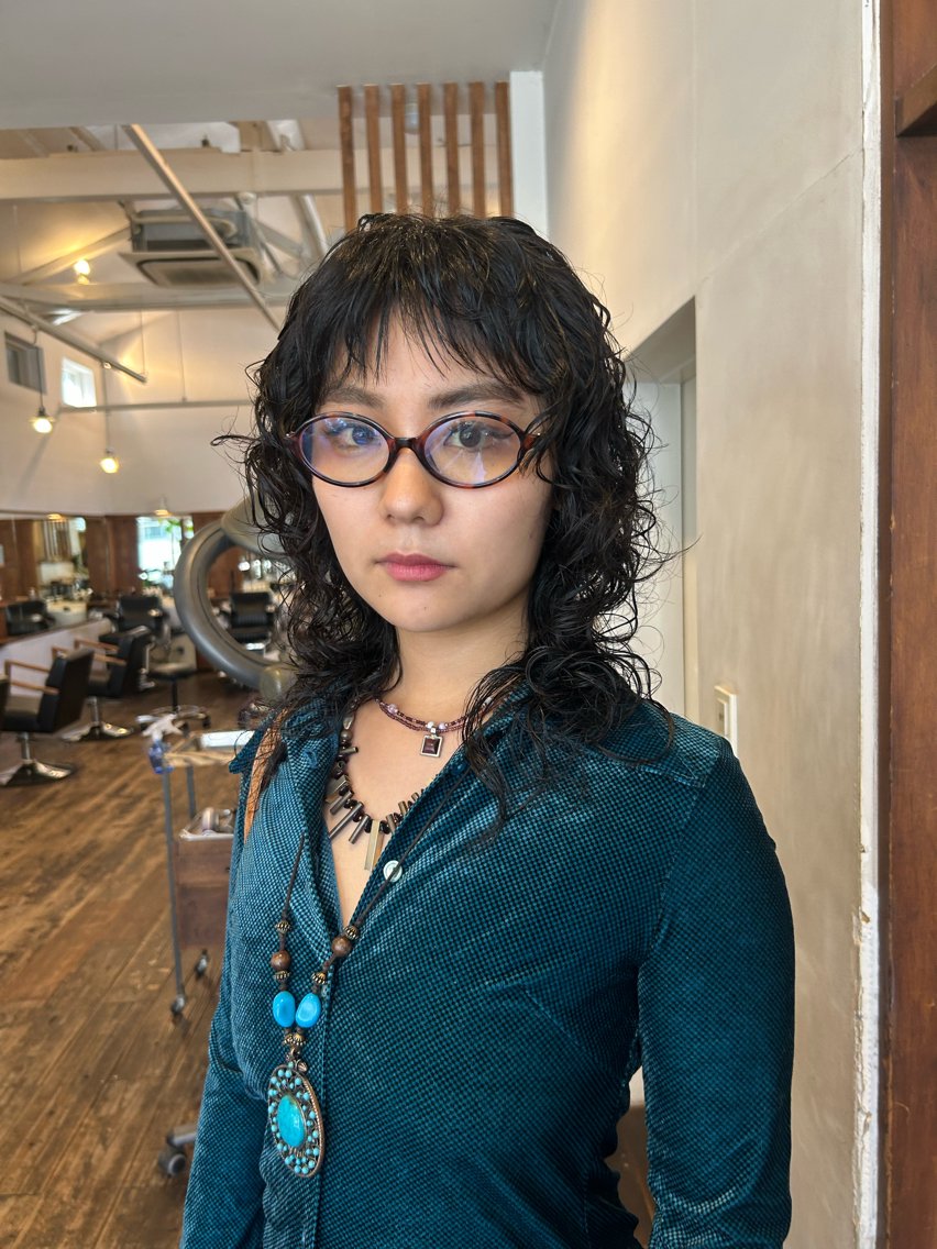 ミディアム パーマ パーマ MOK大阪梅田店 三ツ國 裕貴のヘアスタイル