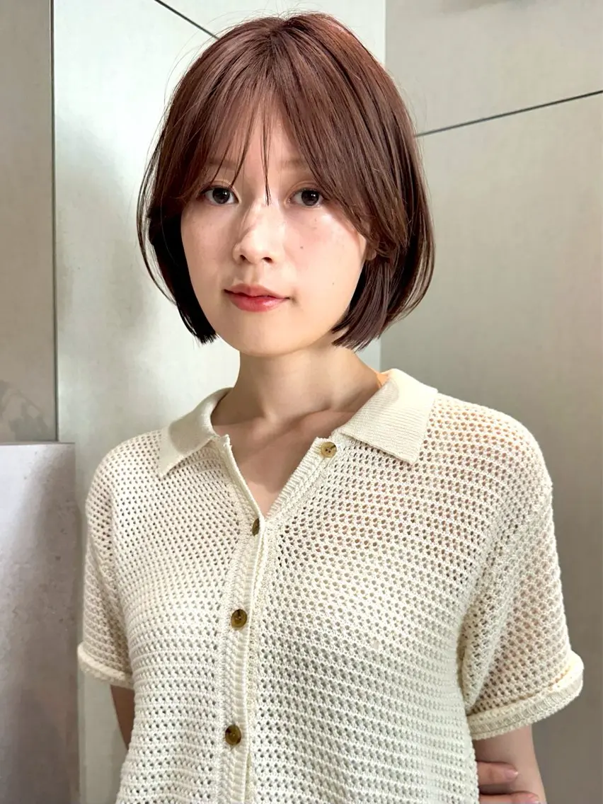 ショート カラー パーマ ヘアカラー トリートメント kazuki【顔周り ×レイヤーカット】のヘアスタイル