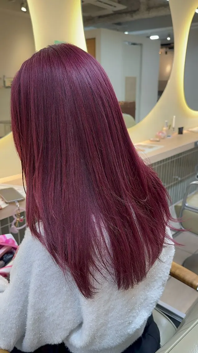 セミロング カラー ベージュカラー 透明感カラー 韓国風カラー ラベンダーカラー ラベンダーピンク ヘアカラー 樋口 将輝のヘアスタイル