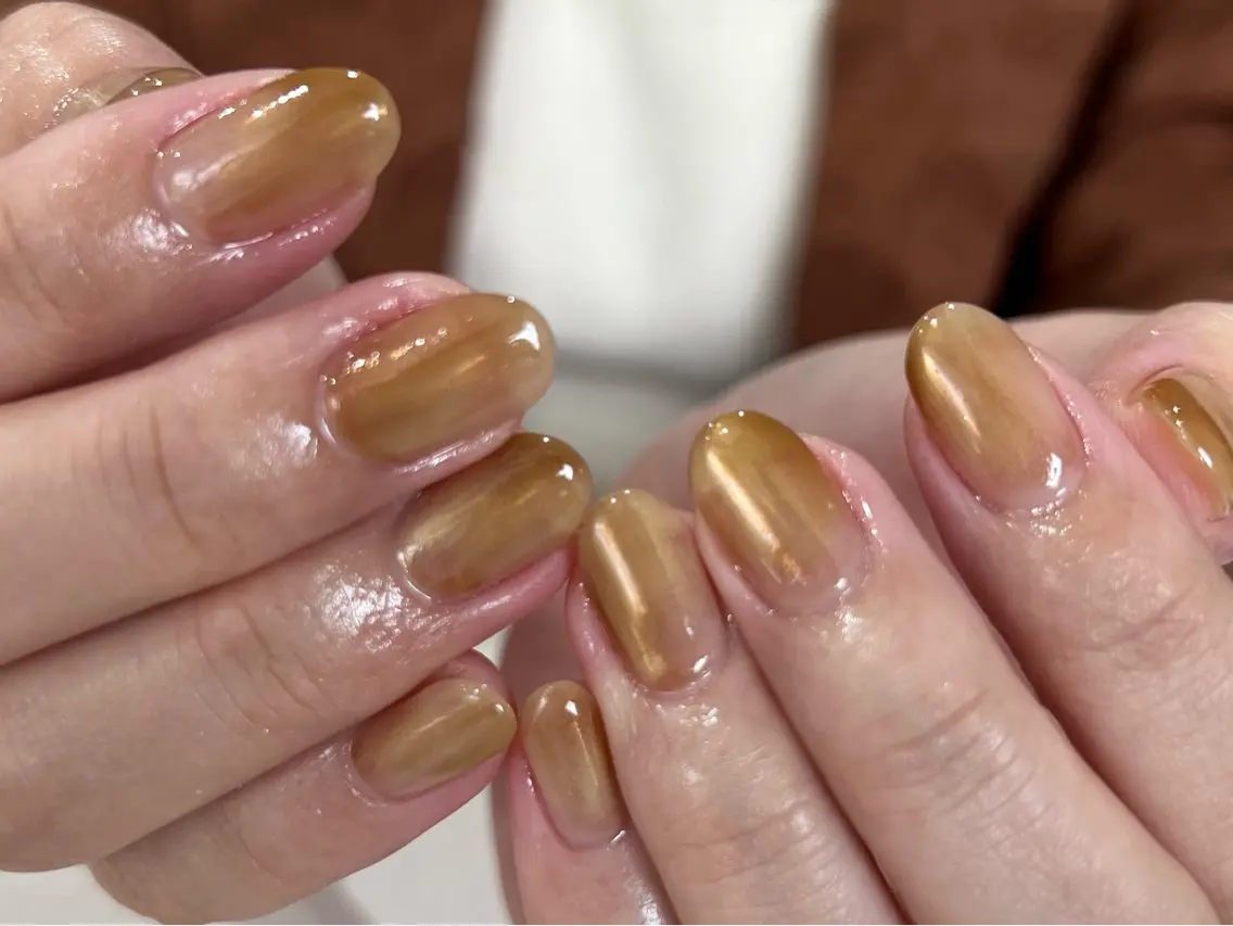 ミディアム ハンドネイル tsuki nail /三茶/韓国ネイルのネイルデザイン