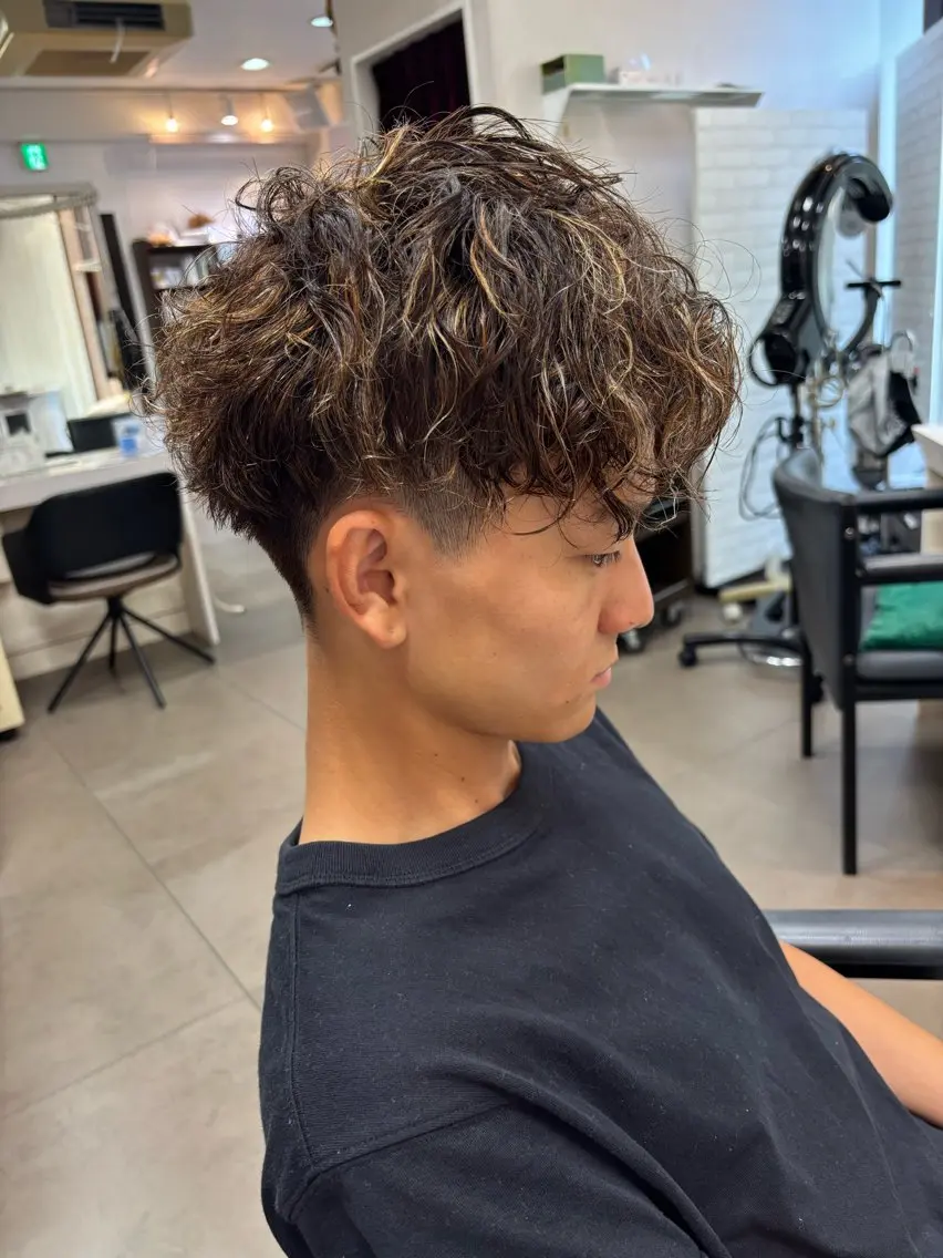 パーマ メンズ カット パーマ 松戸で大人メンズ パーマ　Futabaのヘアスタイル
