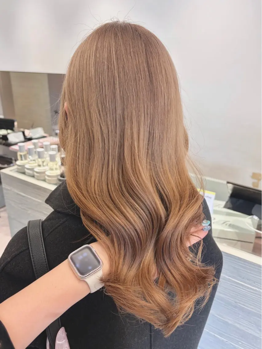 セミロング カラー ヘアアレンジ ブリーチ .⋆⟡💖 Marin💖⟡⋆.のヘアスタイル
