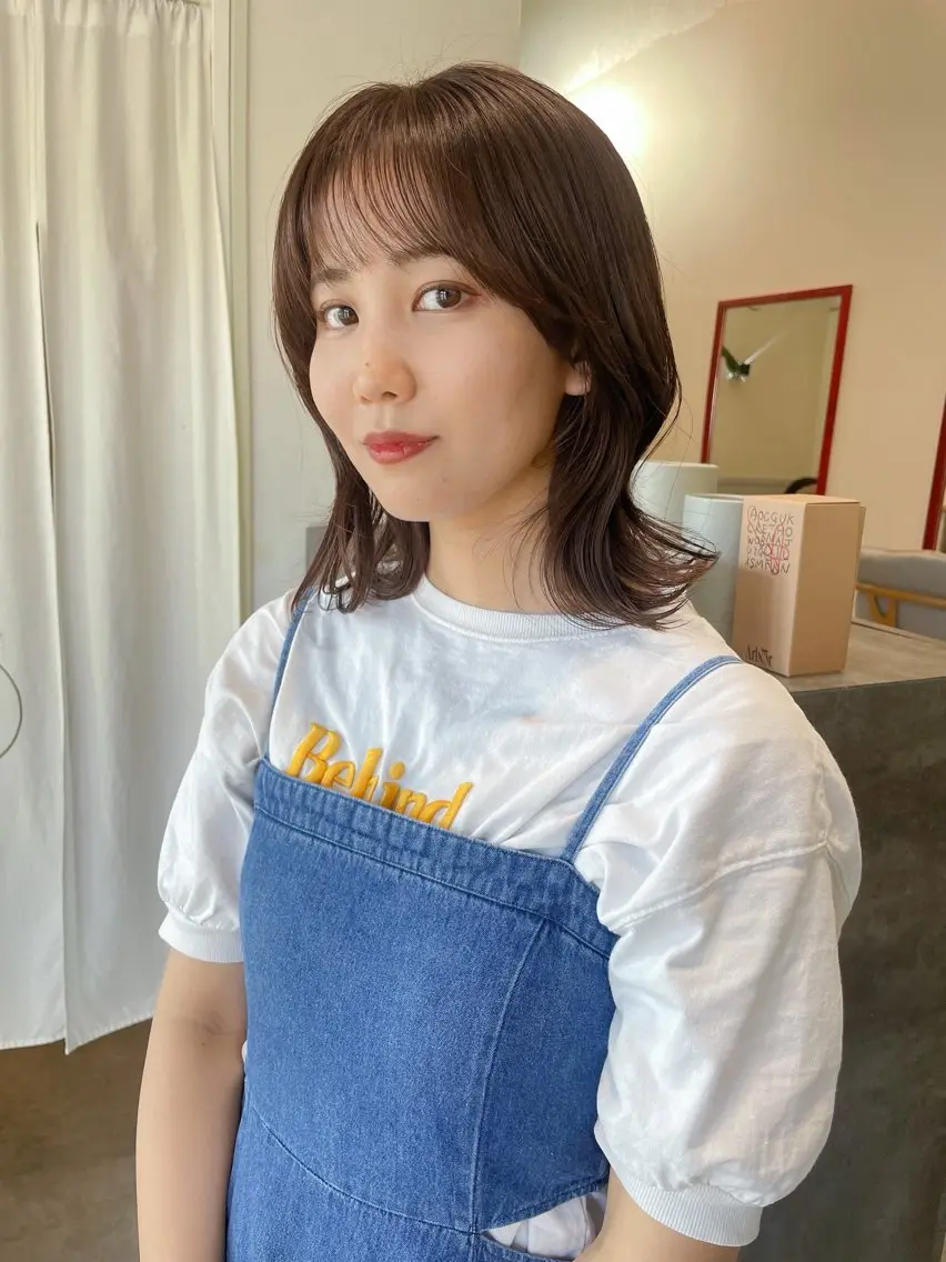 ミディアム ケアカラー トリートメント カット ヘアカラー トリートメント 🌈高田大夢似合わせ 透明感カラー🌈のヘアスタイル