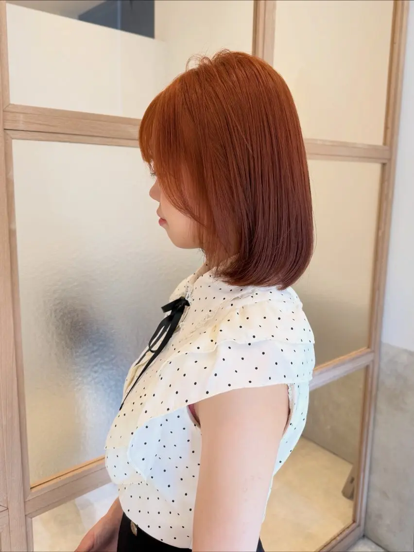 ミディアム カット ヘアカラー トリートメント 𓍯柔らかhair 𓍯 yukinoのヘアスタイル