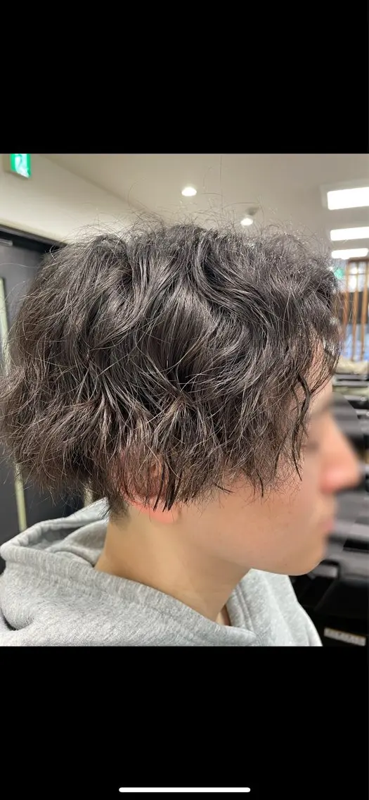 メンズカット＋スパイラルパーマ(シェービング•シャンプー後のトリートメント込み)の写真